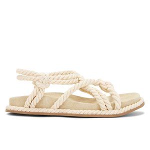 NEW Ulla Johnson Suri Twisted Rope Sandal in Natural Cream Ivory White 39 / 9